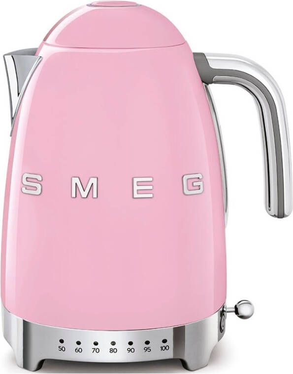 SMEG Variabele Waterkoker 7 temperatuurstanden roze 1.7 liter KLF04PKEU online kopen
