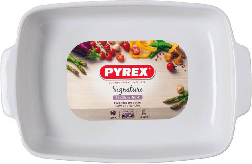 Pyrex Ovenschaal Rechthoek, Wit, 35 x 25 cm | Signature online kopen