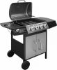 VidaXL Gasbarbecue 4+1 kookzone zwart en zilver online kopen