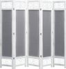 VidaXL Kamerscherm met 5 panelen 175x165 cm stof grijs online kopen