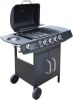 VidaXL Gasbarbecue 4+1 kookzone zwart online kopen