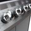 VidaXL Gasbarbecue 6+1 kookzone zwart en zilver online kopen