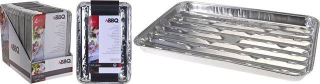 BBQ Aluminium Grillschalen Zilver 34 X 23 X 2, 5 Cm online kopen