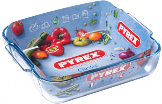 Pyrex CLASSIC Vierkante Braadslede Glas 21x21cm 2L online kopen