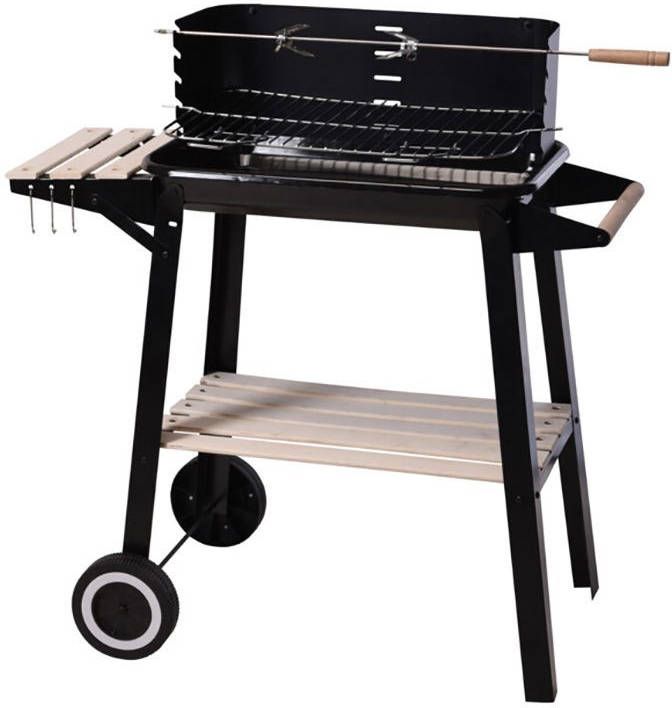 Verrijdbare Barbecue met zijtafel 83 x 45 cm online kopen