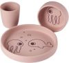 Done by Deer Baby Accessoires Silicone dinner set Sea friends Roze online kopen