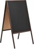 VidaXL Krijtbord dubbelzijdig vrijstaand 60x80 cm cederhout online kopen