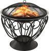 VidaXL Vuurplaats en barbecue 2 in 1 met pook 59x59x60 cm rvs online kopen