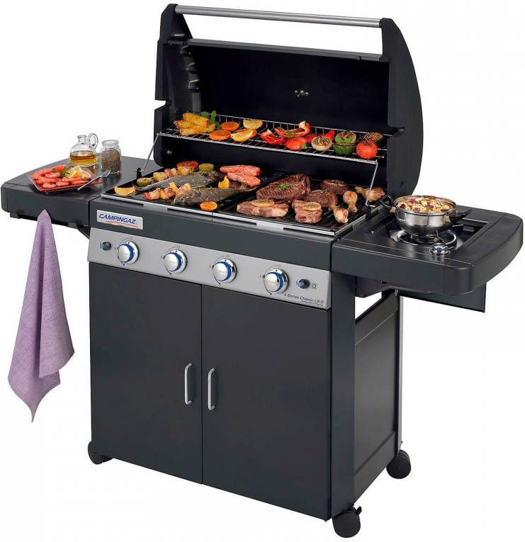 Campingaz Gasbarbecue 4 Series Ls Barbecue 160.3x59.8x115.6 cm 59.8 kg Zwart Grijs online kopen