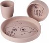 Done by Deer Baby Accessoires Silicone dinner set Sea friends Roze online kopen