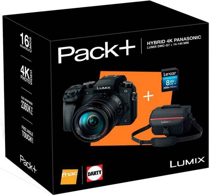 Panasonic systeemcamera DMC G7H 14 140MM INCL TAS 8GB SD KAART
